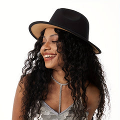 Vintage Fedora Cap Classic Jazz Hat Unisex Warm Felt Hat