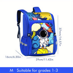 Rocket Astronaut School Bag Laptop Bag Outdoor Sports Casual Backpack
