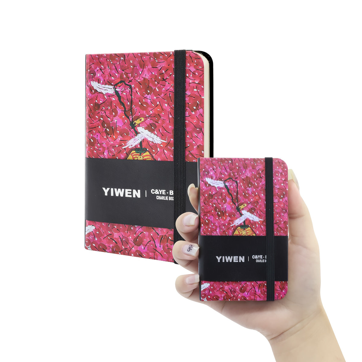 YIWEN A7 Abstract Pattern Journal Notebook Lined & Blank Pages Pocket Sized