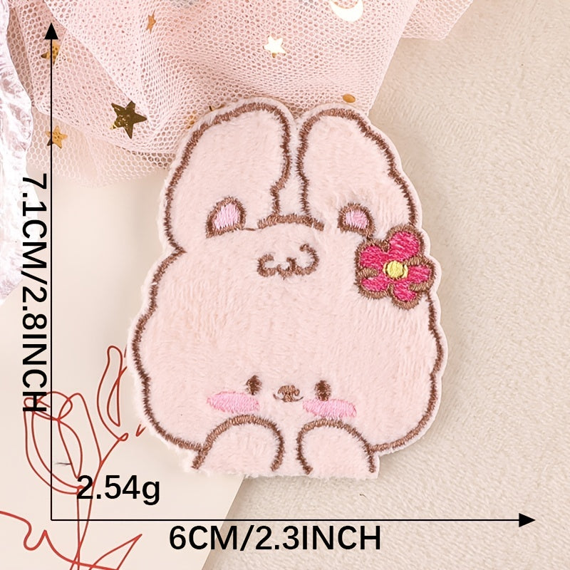 5pcs Rabbit Iron on Patch Clothes Bag Shoe Decor