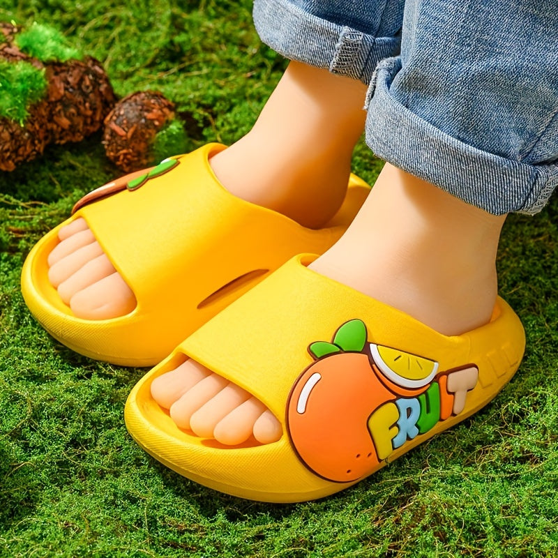 Cartoon Fruit Girls Slippers Comfortable Breathable Non slip Indoor Bathroom