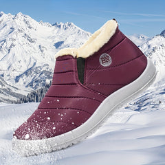Women's Fleece Lining Snow Boots Waterproof Soft Sole Ankle Boots