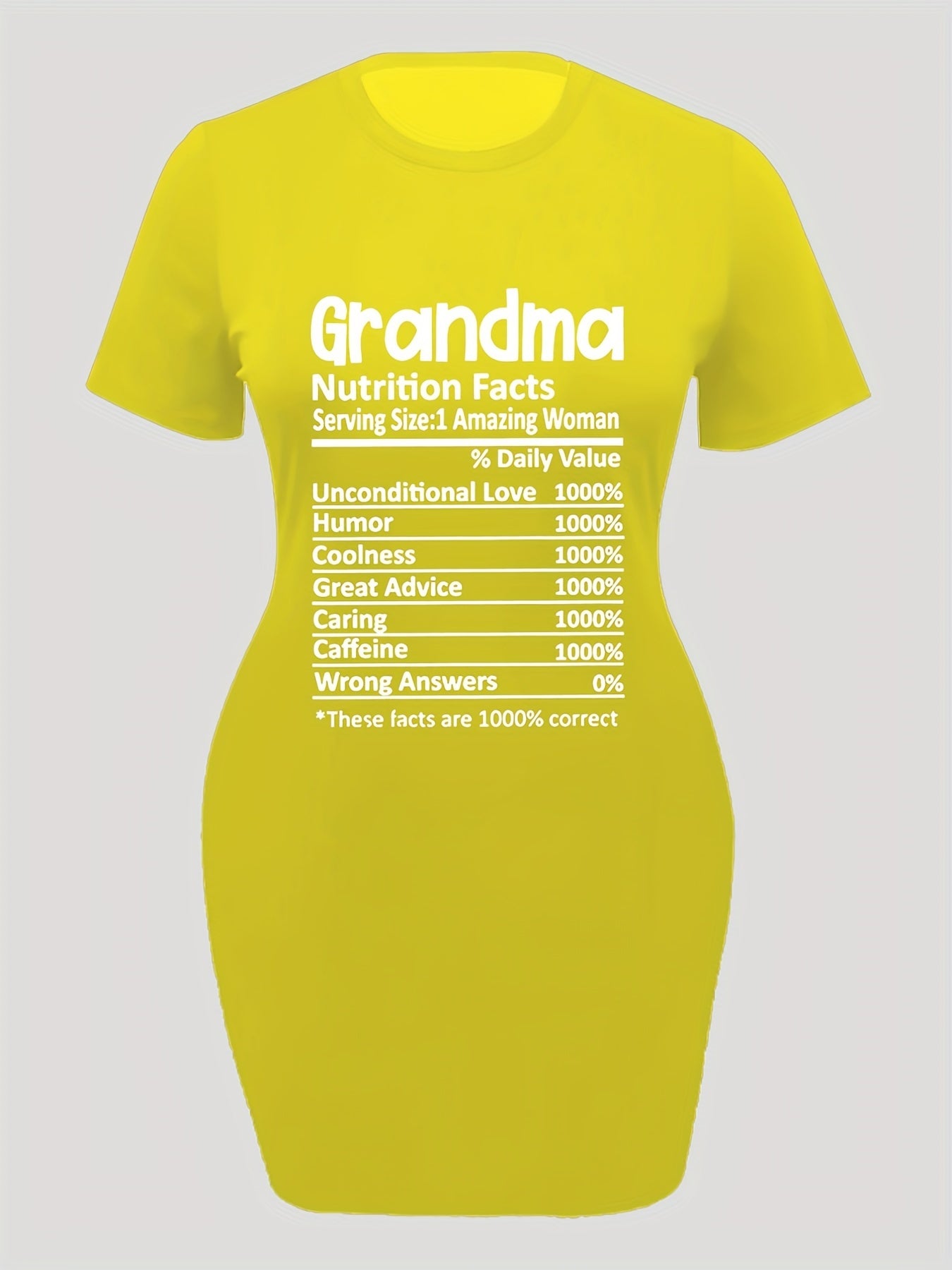  Casual Dress Women's Plus Letter Print Short Sleeve