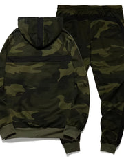 Men's Camouflage 2 Piece Set Sports Hoodie & Jogger Sweatpants