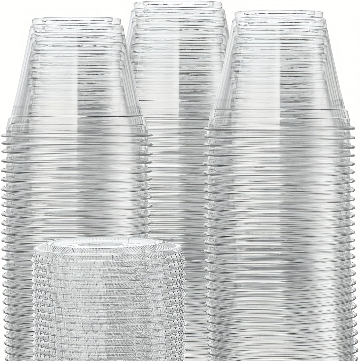 9 oz Clear Plastic Cup with Lid - Disposable and Crack Resistant