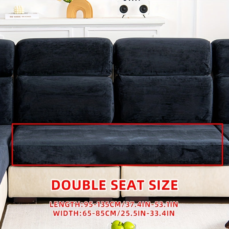 Plush Sofa Slipcover Anti Slip Elastic Sofa Cover for Home Decoration