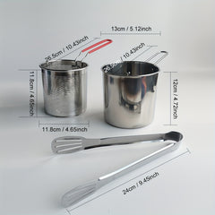 Stainless Steel 40oz Deep Fryer Pot with Handle & Basket