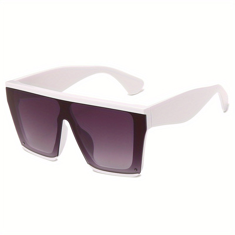 Large Square Sunglasses Flat Top Anti Glare UV400 Summer Beach Travel