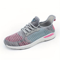 Women's Woven Flat Running Shoes Anti slip Casual Sneakers