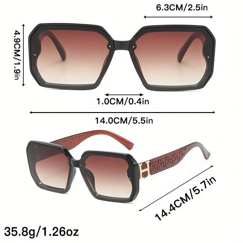 Large Square Sunglasses Anti Glare UV400 Sun Shades