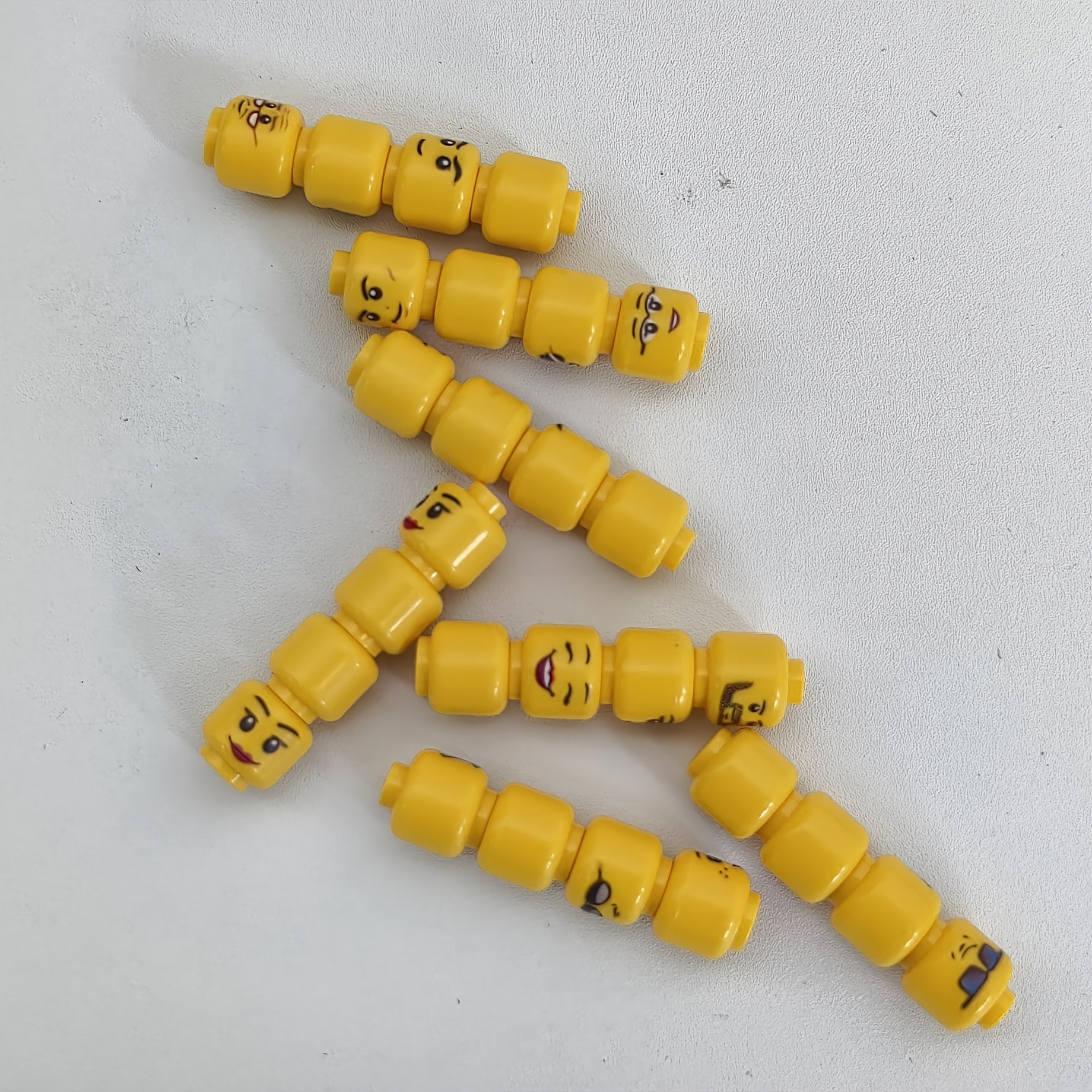 28 Yellow Human Shaped Building Block Accessories Set