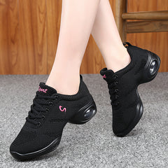 Arch Support Non Slip Dance Shoes Mesh Breathable Comfortable Flying Woven Shoes