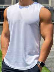 Men's Sleeveless Tank Tops Breathable Quick-Dry Sports Vest for Summer
