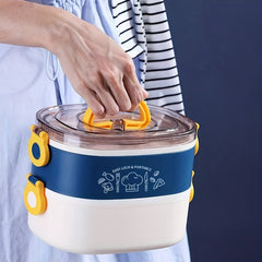 Stainless Steel Lunch Box 2 Layer Bento Box Portable Adult Canteen