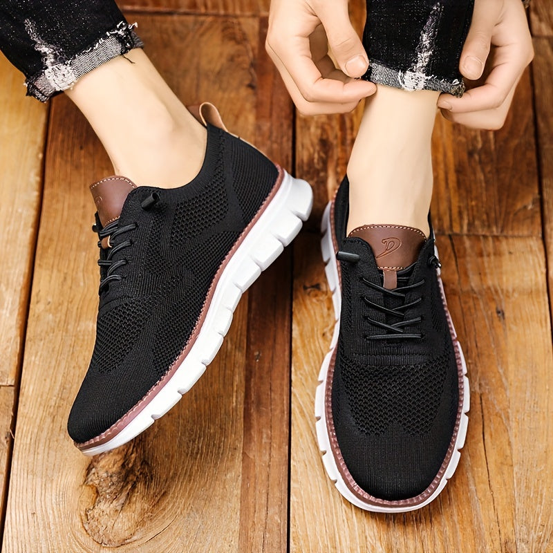 Men's Woven Walking Shoes Lightweight Business Outdoor Casual Shoes