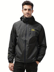 Men's Casual Zip Up Windbreaker Jacket For Outdoor Activities