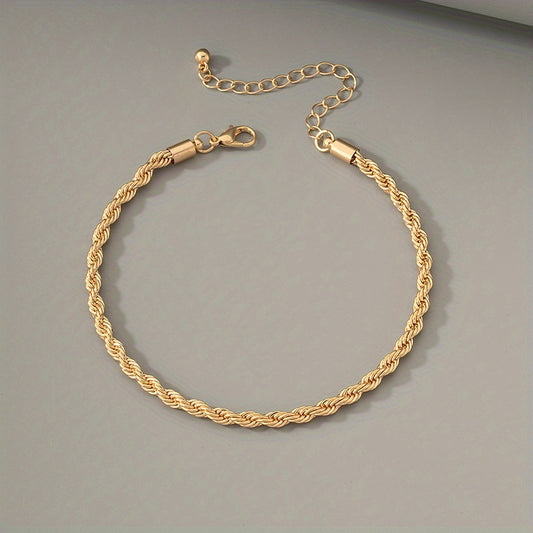 Minimalist Braided Chain Bracelet For Men Daily Decoration Gift