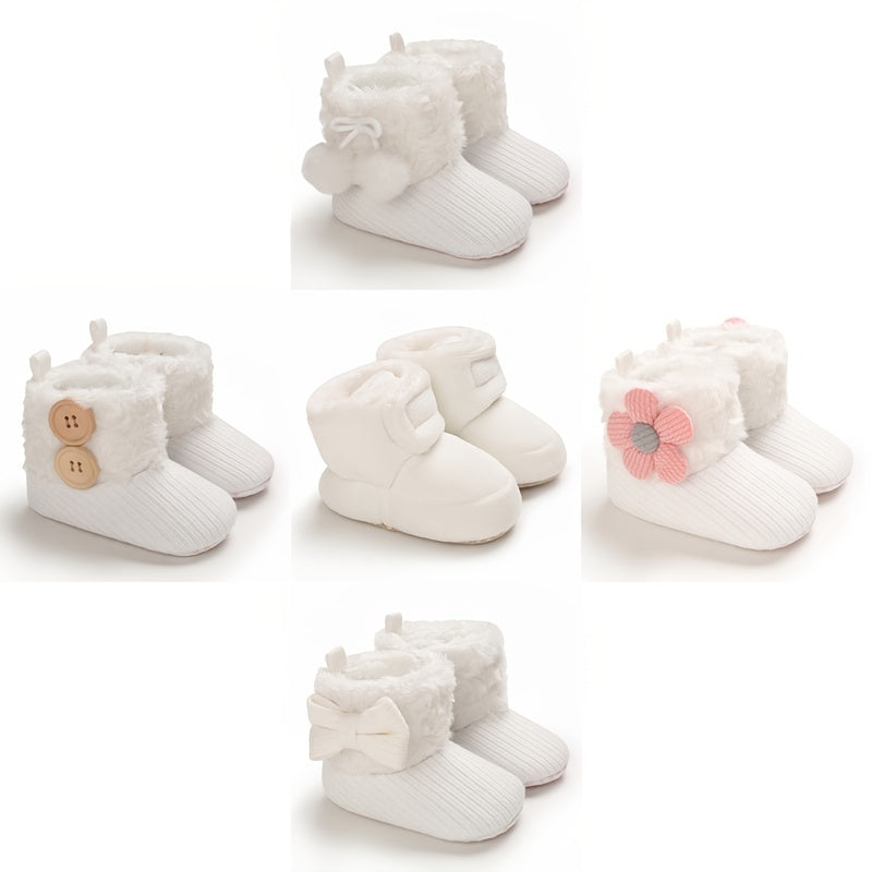 Soft & Warm Baby Girls Slip On Boots