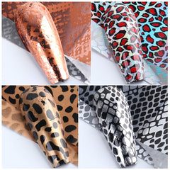 10 Sheets Leopard Nail Foils For Nail Art Decoration