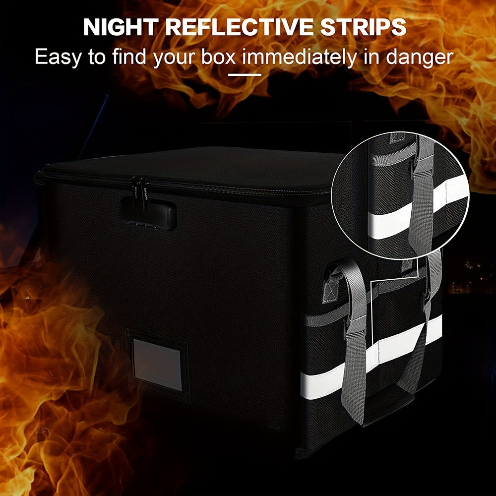 Fireproof Storage Box With Lock Anti Static Box Portable Home Office Storage