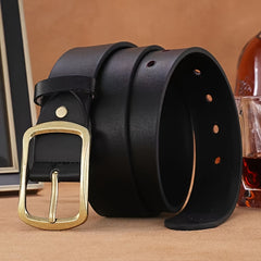Cowhide Belt 152 Extra Large Men's Pin Buckle Belt Middle aged And Young People