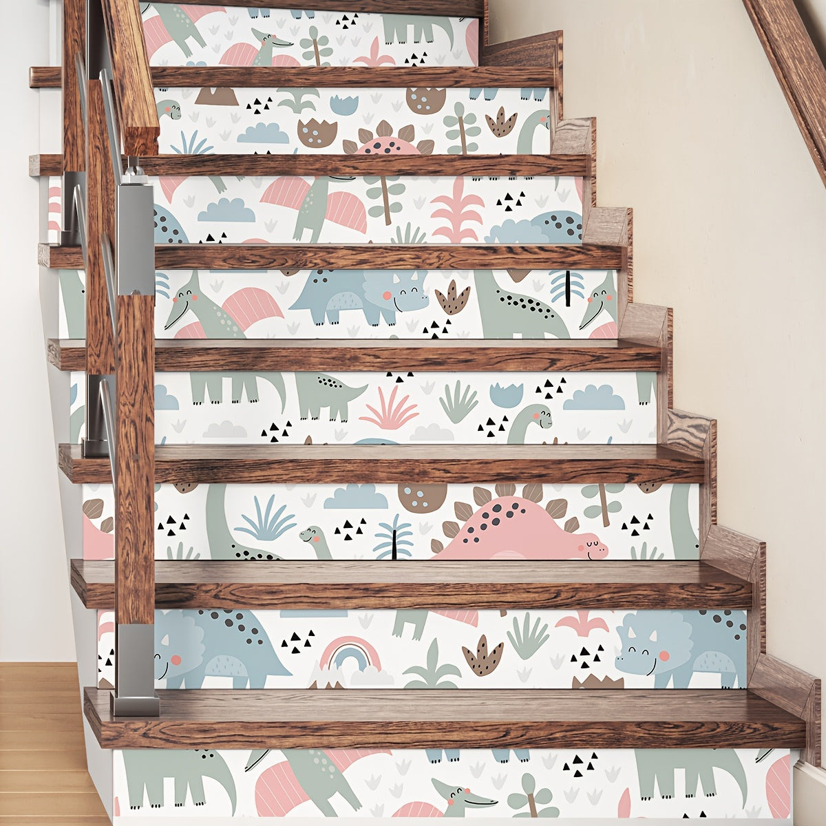 7pcs Dinosaur Stair and Drawer Stickers