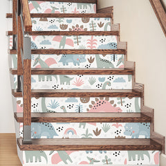 7pcs Dinosaur Stair and Drawer Stickers