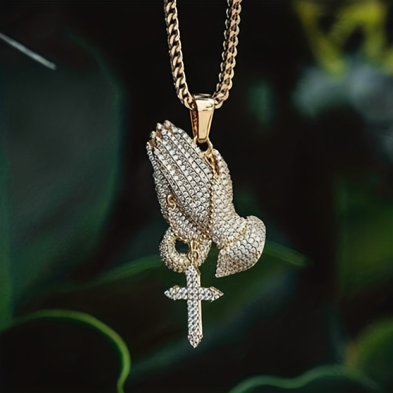 Praying Hands Pendant Necklace Lucky Pendant Jewelry