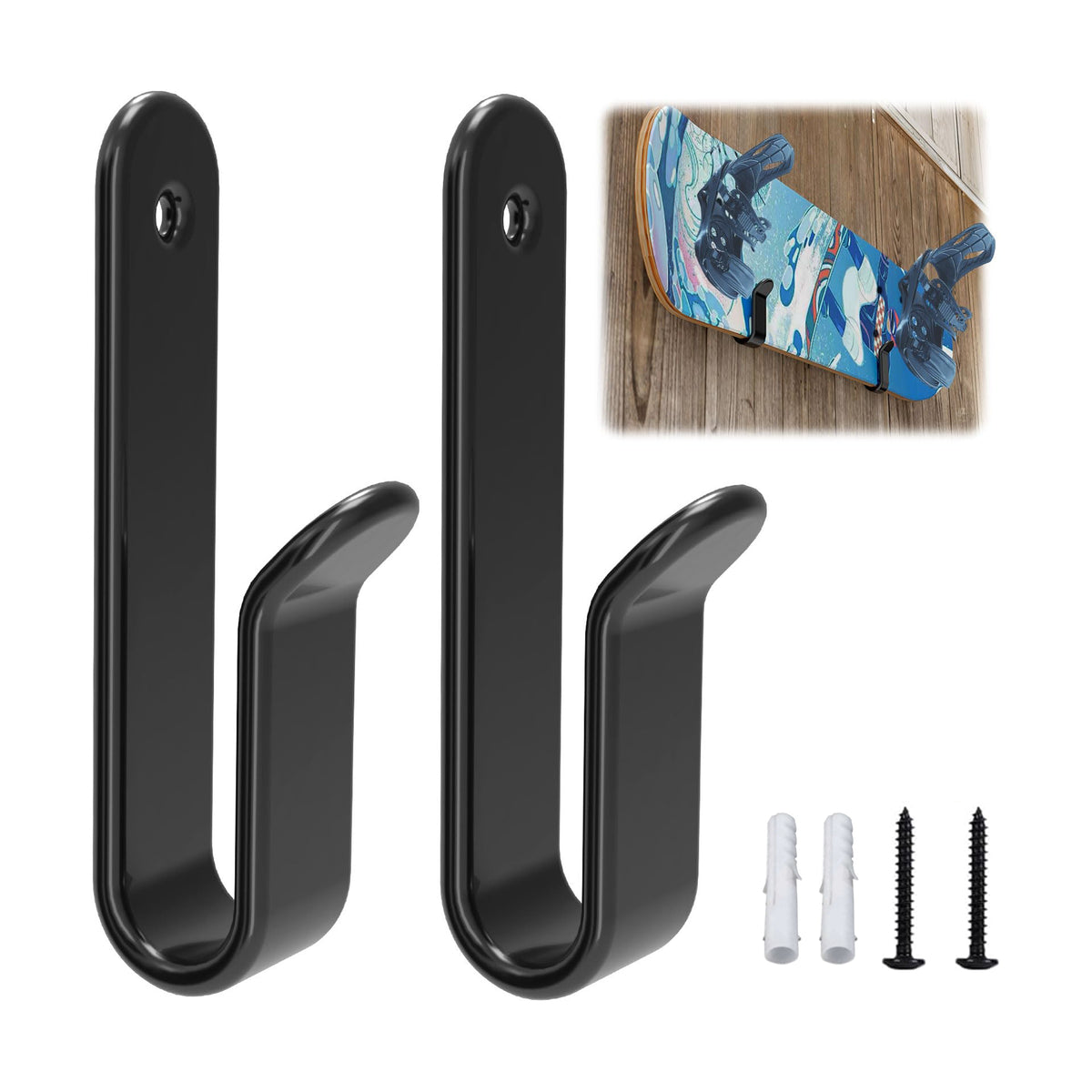 Snowboard Wall Mount Clips Snowboard Wall Rack - 2pcs