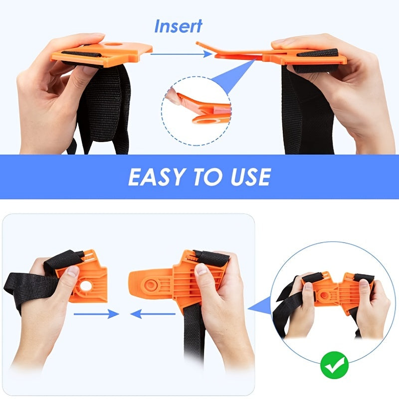 Adjustable Double Shoulder Mower Nylon Belt, Orange