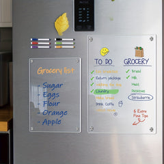 Acrylic Magnetic Dry Erase Board Calendar 16x12 Clear Whiteboard for Fridge
