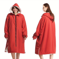 Unisex Waterproof Windproof Hooded Robe for Surfing Diving Camping - Home Use