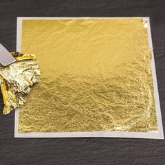 100 Sheets Golden Leaf Metallic Copper Foil for Arts and Crafts