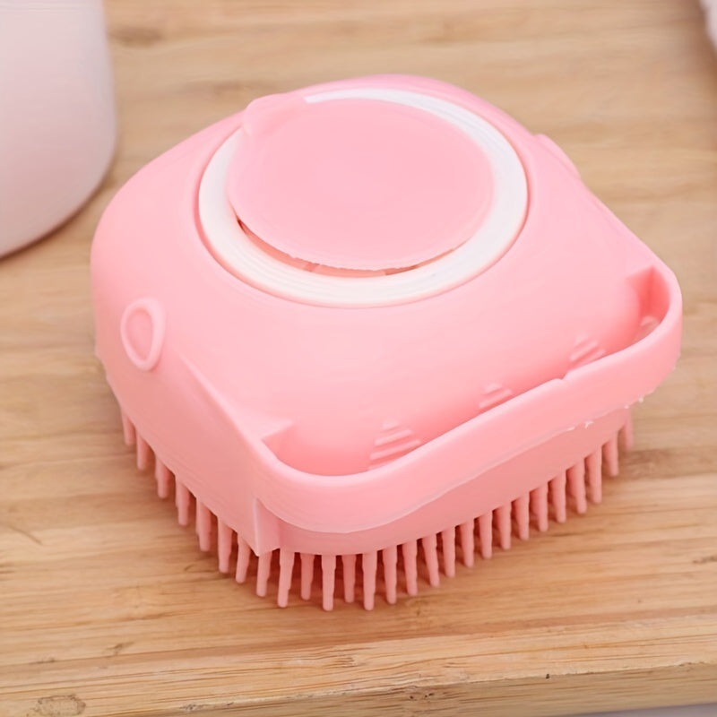 Large Capacity Silicone Pet Bath Brush for Cats and Dogs