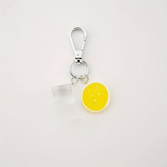 Ice Lemon Shape Keychain Simulation Food Keychain Pendant Bag Accessory