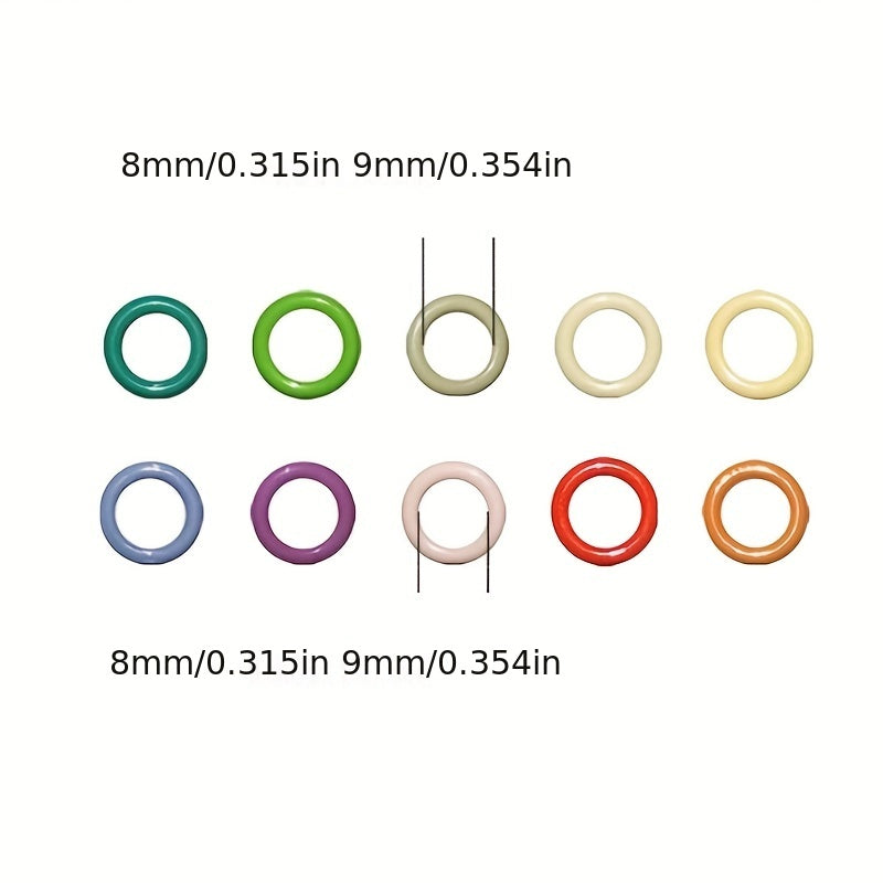 100pcs Round Stitch Markers 10 Colors Practical Crochet Locking Accessories
