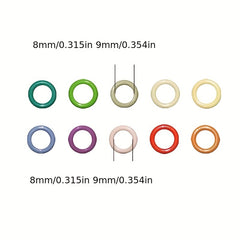 100pcs Round Stitch Markers 10 Colors Practical Crochet Locking Accessories