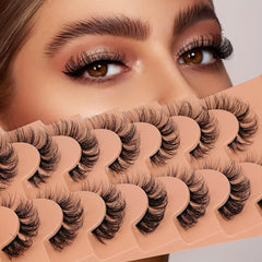 7 Pairs Natural Eyelashes Cluster Extensions 6-15mm Mixed Length False Eyelashes