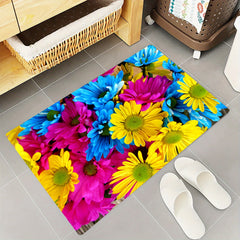 Floral Area Rug Non-slip Floor Mat