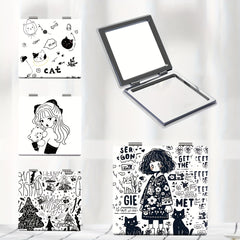 Portable Pocket Makeup Mirror Foldable HD Small Mirror