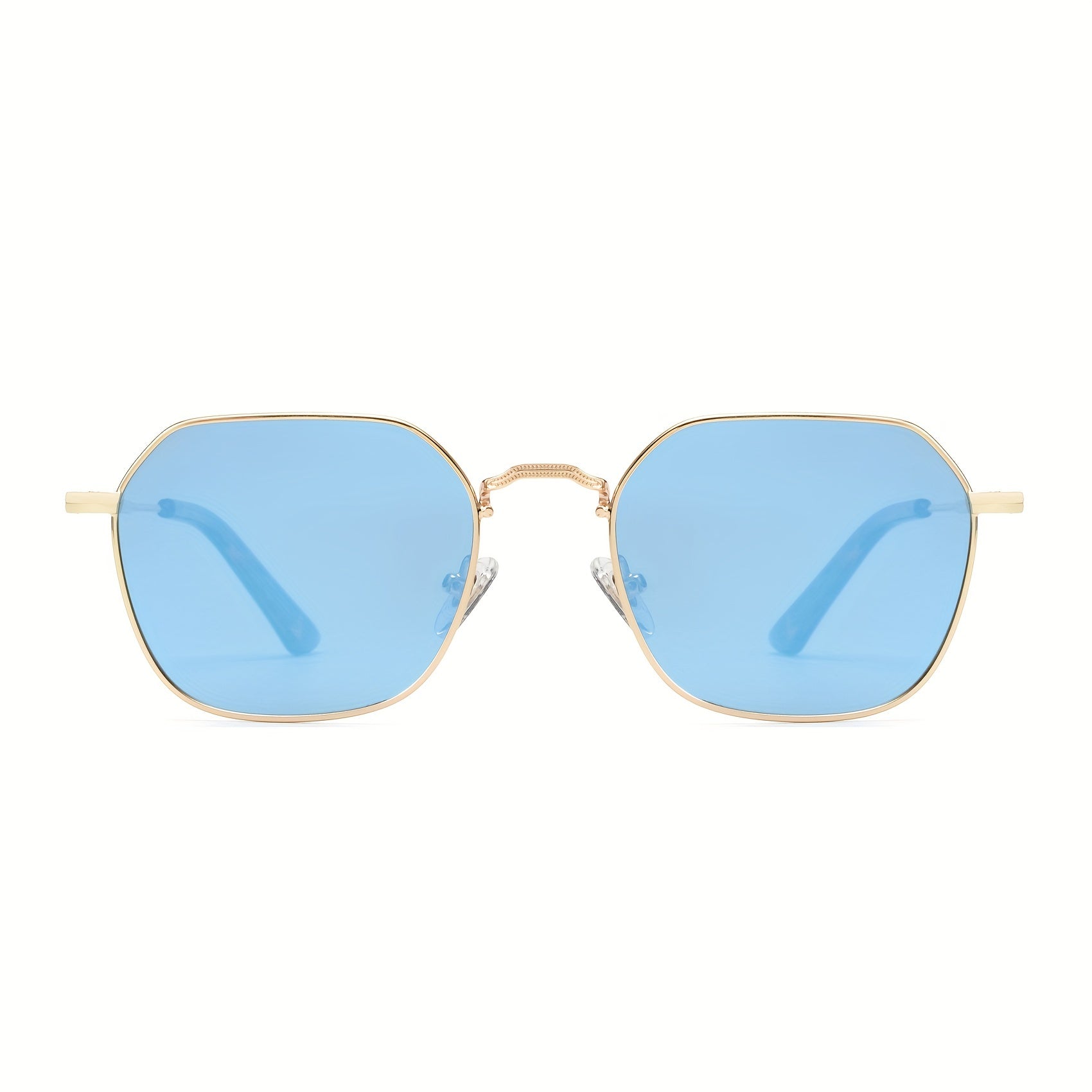 OUWEN Polarized Men's Sunglasses Golden Rim Mirrored Lens VF2213C