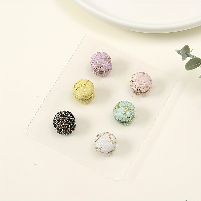 6pcs Magnet Buckle Hijab Pins Scarf Clip for Women