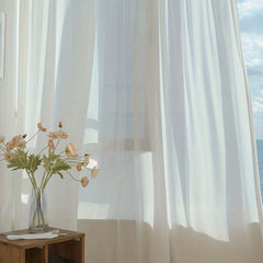 2 Panels Chiffon Sheer Curtains for Bedroom & Living Room