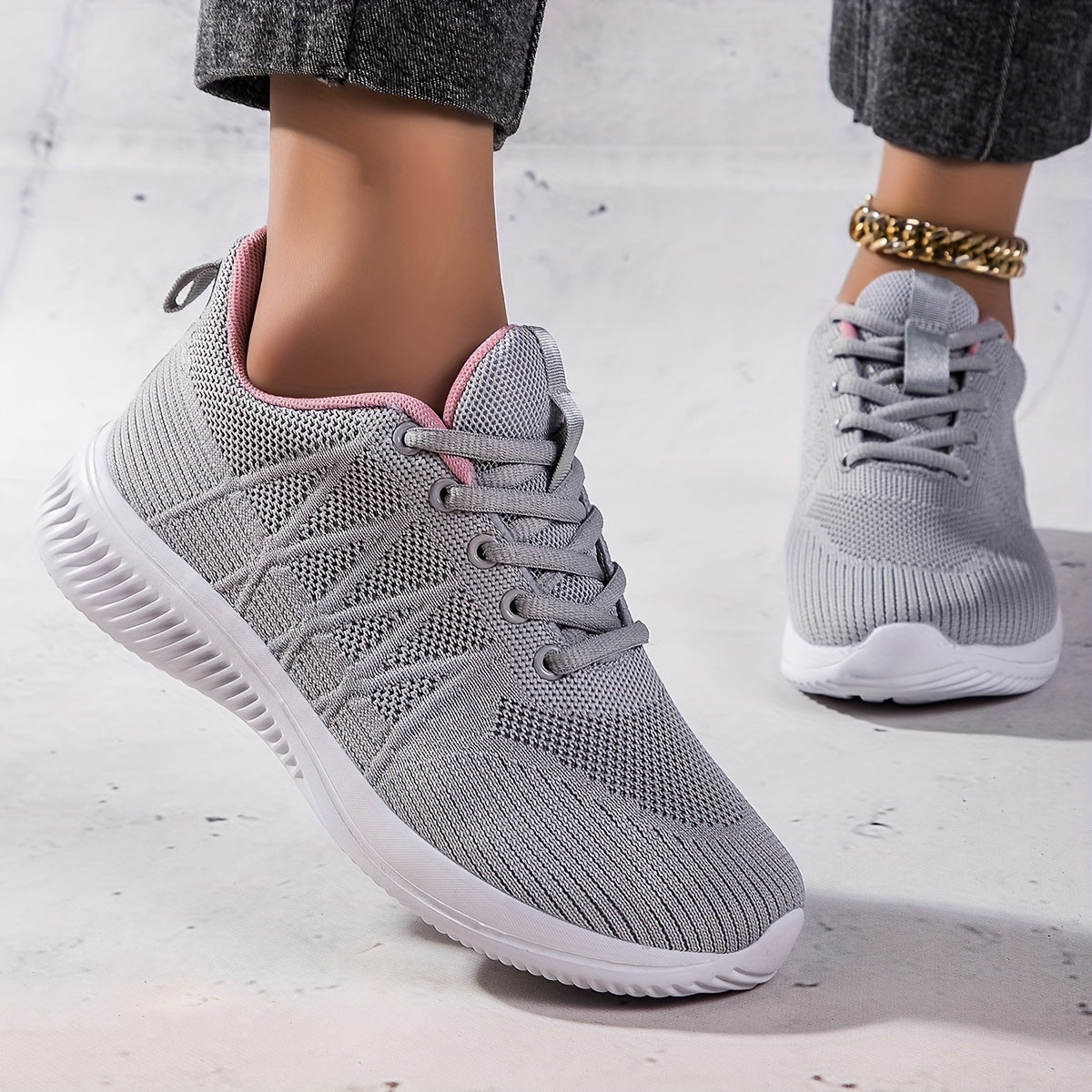 Mesh Breathable Flying Woven Shoes Running Lightweight Sneakers