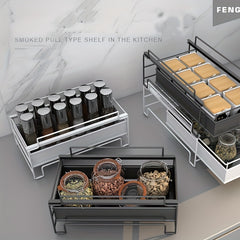 Kitchen Countertop Spice Shelf Cabinet Inside Storage