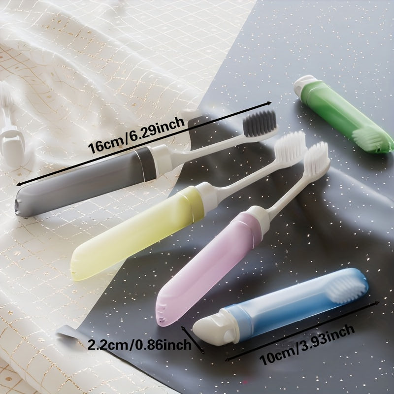 Portable Colorful Folding Toothbrush Soft Bristles Toothbrush