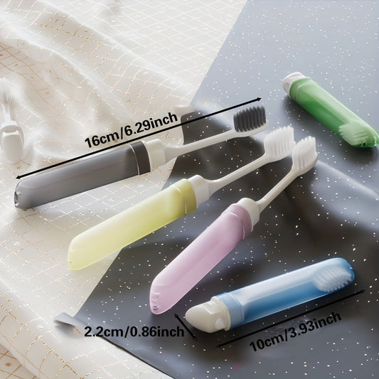 Portable Colorful Folding Toothbrush Soft Bristles Toothbrush