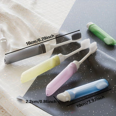 Portable Colorful Folding Toothbrush Soft Bristles Toothbrush