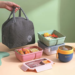 Insulated Animal Print Oxford Fabric Leakproof Multiple Compartments Lunch Bag