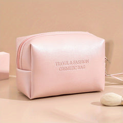 Waterproof Cosmetic Bag PU Leather Makeup Storage Organizer Lightweight